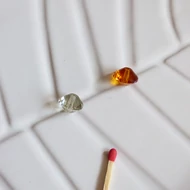 Kristály gyöngy kúpos, 7*11mm borostyán szín