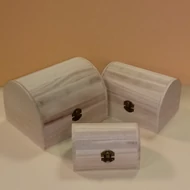 Fa doboz, "D" alakú láda szett 3db-os min. 14*9*8(M)cm, max. 19*16*13,5(M)cm