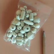 fa gyöngy vegyes csomag 4-22mm 25g natúr