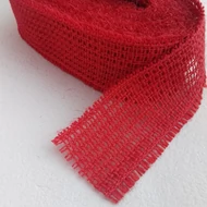 Juta szalag (zsákszalag) 5cm*1m - PIROS