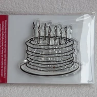 Szilikon pecsételő / 50*70mm torta 7 gyertyával