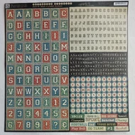 Scrapbook matrica 30*30cm - BETŰK-SZÁMOK