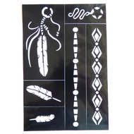 Öntapadós stencil sablon / 13*23cm indián motívumok