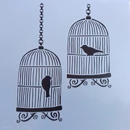 Stencil sablon 21*21cm - Madarak kalickában