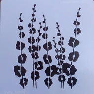 Stencil sablon 21*21cm - Mezei virág