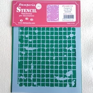 Stencil sablon / 15*20cm Négyzetrács