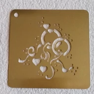 Domborító (embossing) fém sablon 63*63mm JEGGYŰRŰK