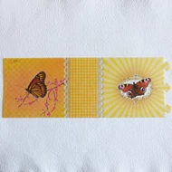 Lámpás fólia mini, mintás, illesztőfüles lepkés, átmérő 8cm*10cm