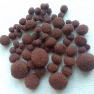Pompon 75db vegyes méret (7-25mm) - SÖTÉTRBARNA