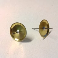 Gyertyatüske arany 3cm tányérral (betűzhető gyertyatartó)