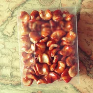 Műa. gyöngy vegyes 100g - krém-narancs hajlított formák kb. 15mm