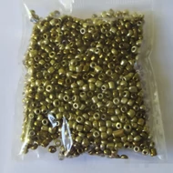 Üveggyöngy kása 20g metál óarany-bronz vegyes