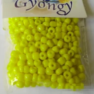 Üveggyöngy maggyöngy 20g sárga