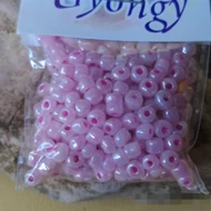 Üveggyöngy maggyöngy 20g halvány lila
