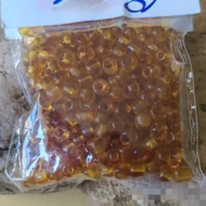 Üveggyöngy maggyöngy 20g átlátszó borostyánsárga
