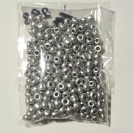 Üveggyöngy maggyöngy metál 20g ezüst