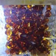 Kristály jellegű akril gyöngy kúpos kb. 10g 6mm barna