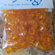 Kristály jellegű akril gyöngy kúpos kb. 10g 6mm naracs