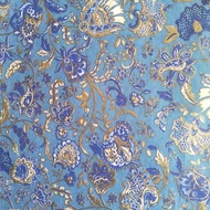 Decopatch papír (tépőpappír) 30*39cm - Kék alapon arany virágmintás