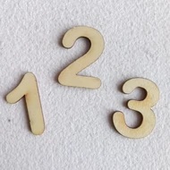 Fa szám 32mm magas 3mm vastag rétegelt lemez - 1