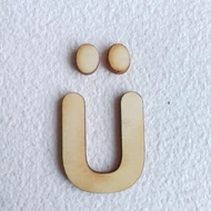 Fa (betű) ékezet hosszú 8*10mm - OVÁL 5db/cs