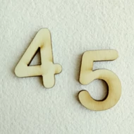 Fa szám 32mm magas 3mm vastag rétegelt lemez - 4