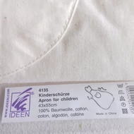 Vászon kötény, gyerek méret 43*55cm (felület mérete)