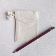 Vászon batyuka, összehúzható szájjal 7,5*10cm