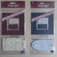 Dekor keret (9*9/5*5cm) és cimke - BARNA-KRÉM