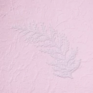 Merített papír préselt tuja levelekkel 50*70cm - RÓZSASZÍN