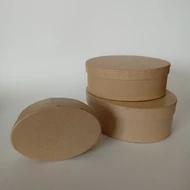 Papírmasé doboz készlet 3db ovál 16*12*6/14*10*5/12*8*4cm