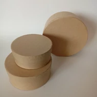 Papírmasé doboz készlet 3db kerek 14*6 / 12*5 / 10*4cm
