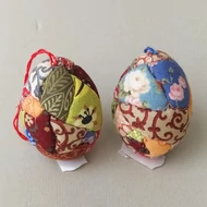 Húsvéti hungarocell tojás textil-mozaik 5cm - 2db / csomag