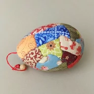 Húsvéti hungarocell tojás, textil-mozaik 10cm