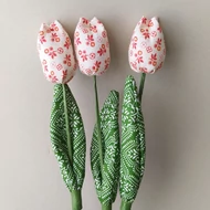 Textil tulipán 17-20cm - Fehér