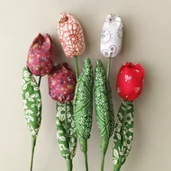 Textil tulipán 17-20cm - vegyes 5db/csokor