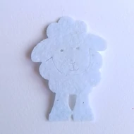 Filc dekorációs figura bárány 60mm (fehér)