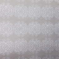 Mintás Filc anyag (dekorfilc) 30*30cm/1mm - DRAPP / FEHÉR VIRÁGOS SORMINTA