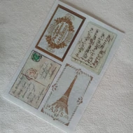 Mintás Filc anyag (dekorfilc) A5/1mm - Képeslap, kotta, Eiffel-torony