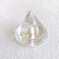 Akril dekor, pálca, hurkapálca végére szúrható csúcsdísz 34*29mm - SZÍNTELEN