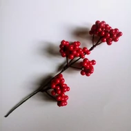 Bogyós ág műa. 6-9mm / 25cm - PIROS