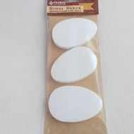Polystyrol (dekorhab) lapos tojás 6cm 3db/csomag
