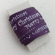 Szatén szalag "Merry Christmas" 10mm*3m - BURGUNDI