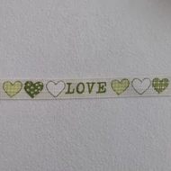Textil szalag "LOVE" 15mm*1m