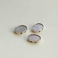 Karkötő foglalat, átfűzhető, két soros ovál 10*14mm nikkel színű 3db/cs.