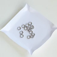Szerelőkarika, ékszerkarika, dupla 5mm nikkel színű (platinum) 15db/cs.
