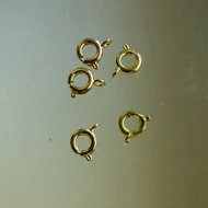 Rugós kör kapocs 7mm arany színű 5db/cs.