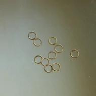 Szerelőkarika, ékszerkarika 6mm arany színű 10db/cs.