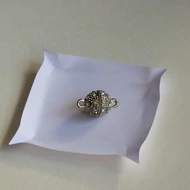 Mágneskapocs 13mm ezüst színű, sztrassz berakással