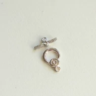 "T" kapocs csigás 14mm ezüst színű